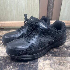 New Balance 847 Walking Shoe Black Leather Men's Size 15 MW847BK